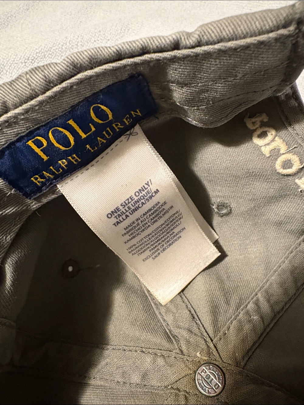 *free with purchase * Polo by Ralph Lauren Bear Embroidered Baseball Cap - Picture 3 of 6